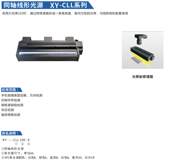 同轴线形光源XY-CLL系列